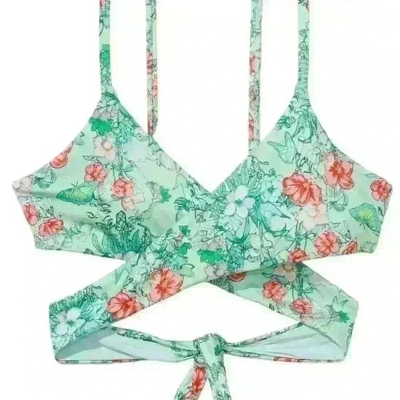 Victoria’s Secret Bathing suit Wrap Style Top  Size Medium Adjustable Straps - Picture 2 of 7
